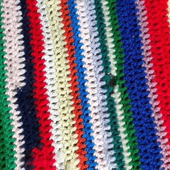 Beautiful hand crocheted 50" X 51" afghan - Picture 5 of 6